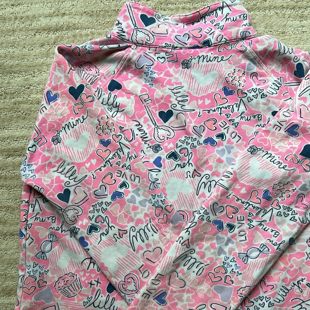 Lilly Pulitzer Girls 8-10 Skipper Popover Valentines Day Heart Print XL (12-14)